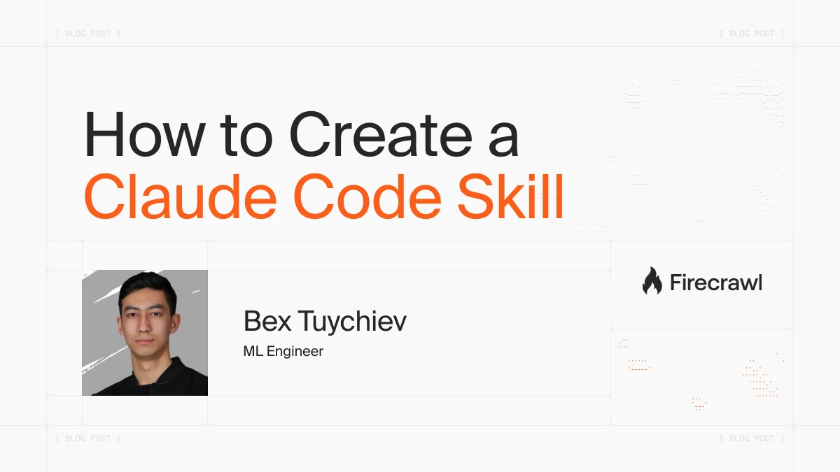 How to Create a Claude Code Skill: A Web Scraping Example with Firecrawl image