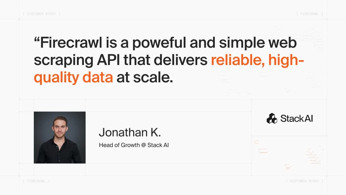 How Stack AI Feeds Enterprise AI Agents with Reliable Web Data Using Firecrawl image