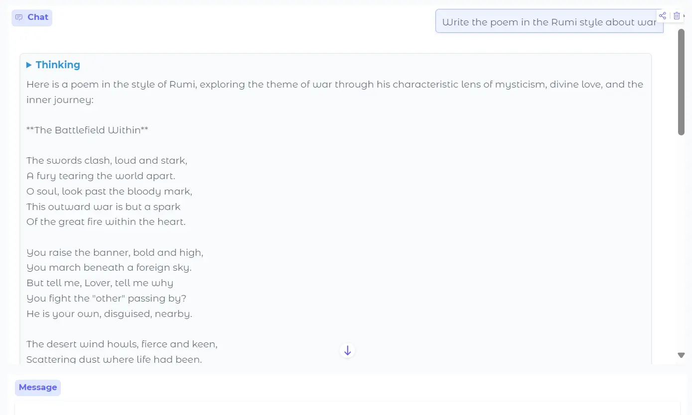 Hugging Face GLM 4.5 Chat demo