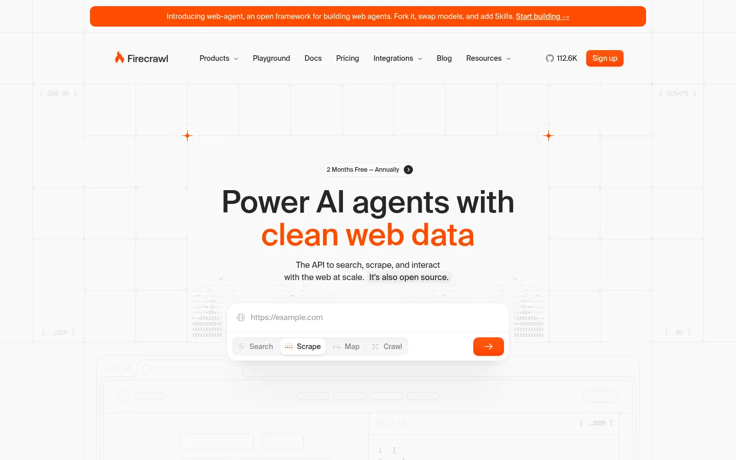 Firecrawl homepage screenshot
