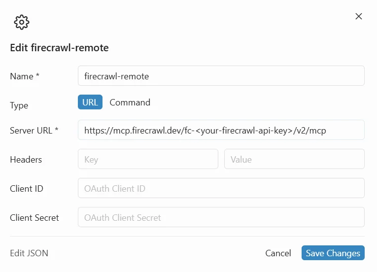 Adding the Firecrawl plugin
