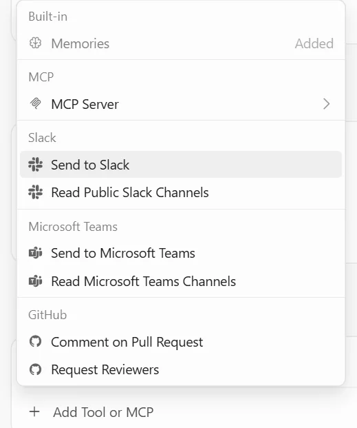 Adding the "Send to Slack" feature