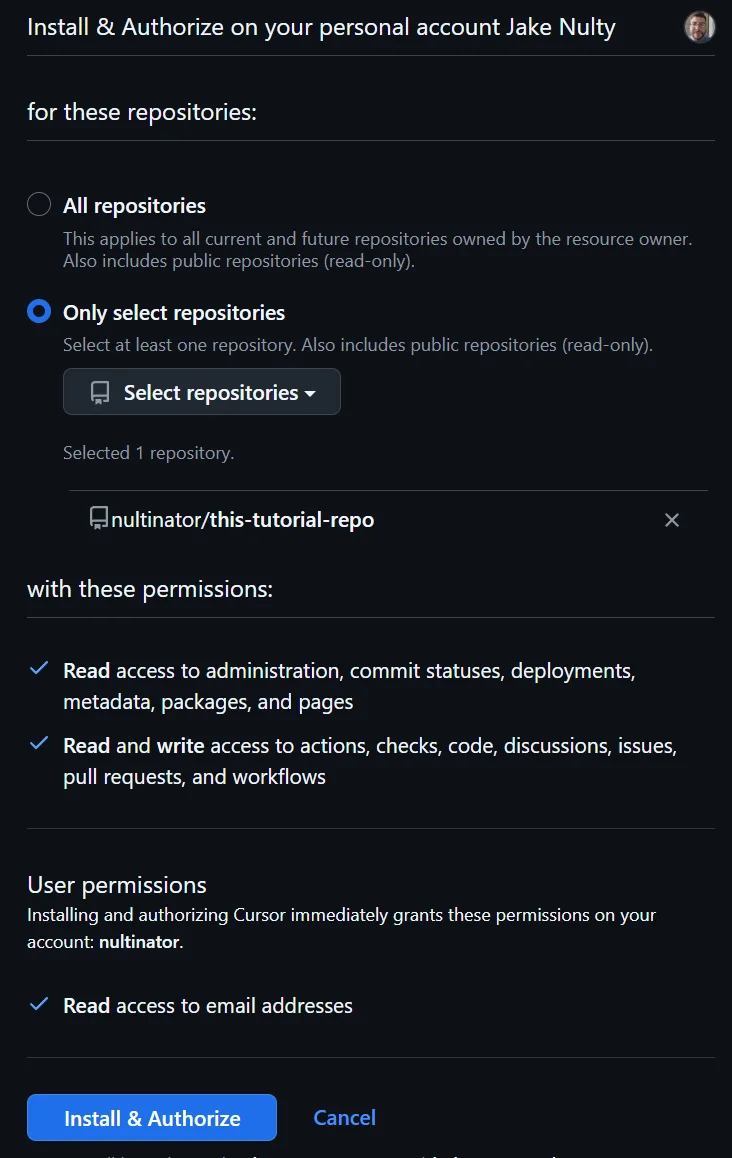 Setting GitHub permissions