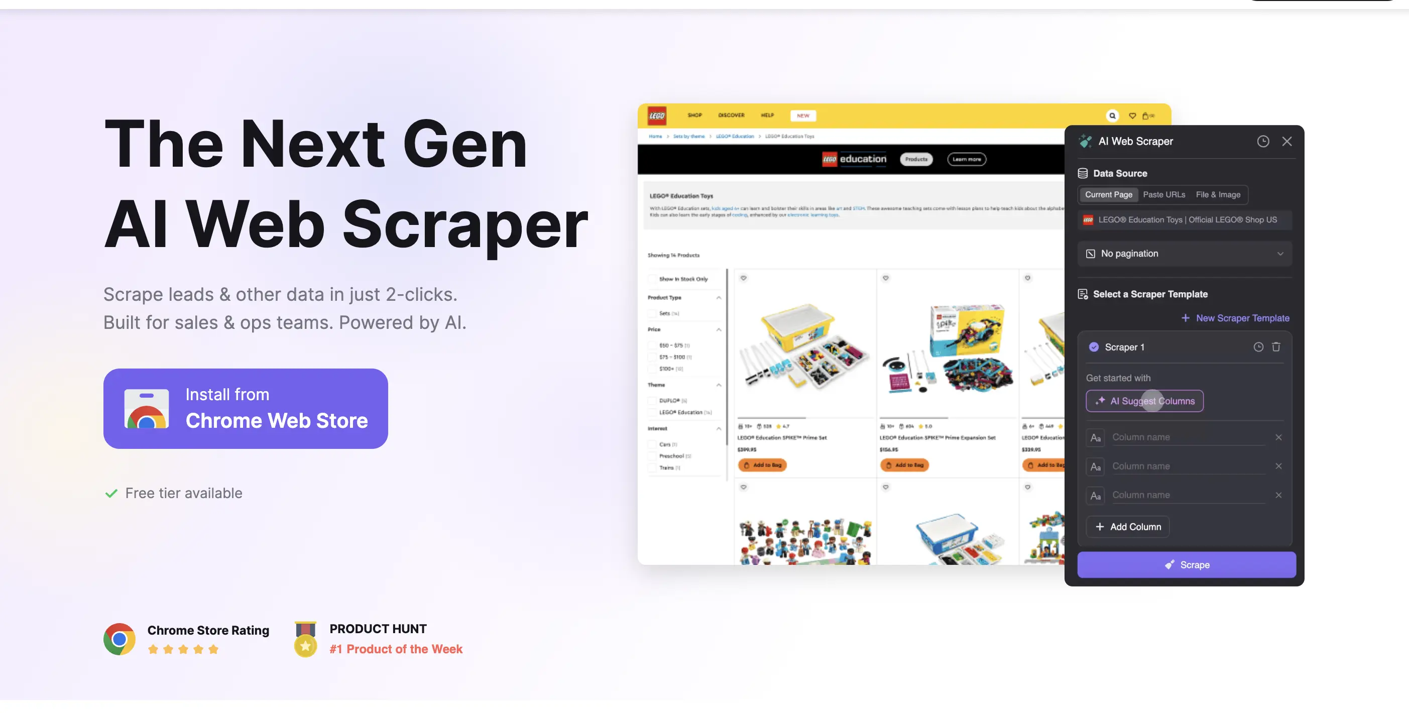 Thunderbit no-code scraping templates and workflows