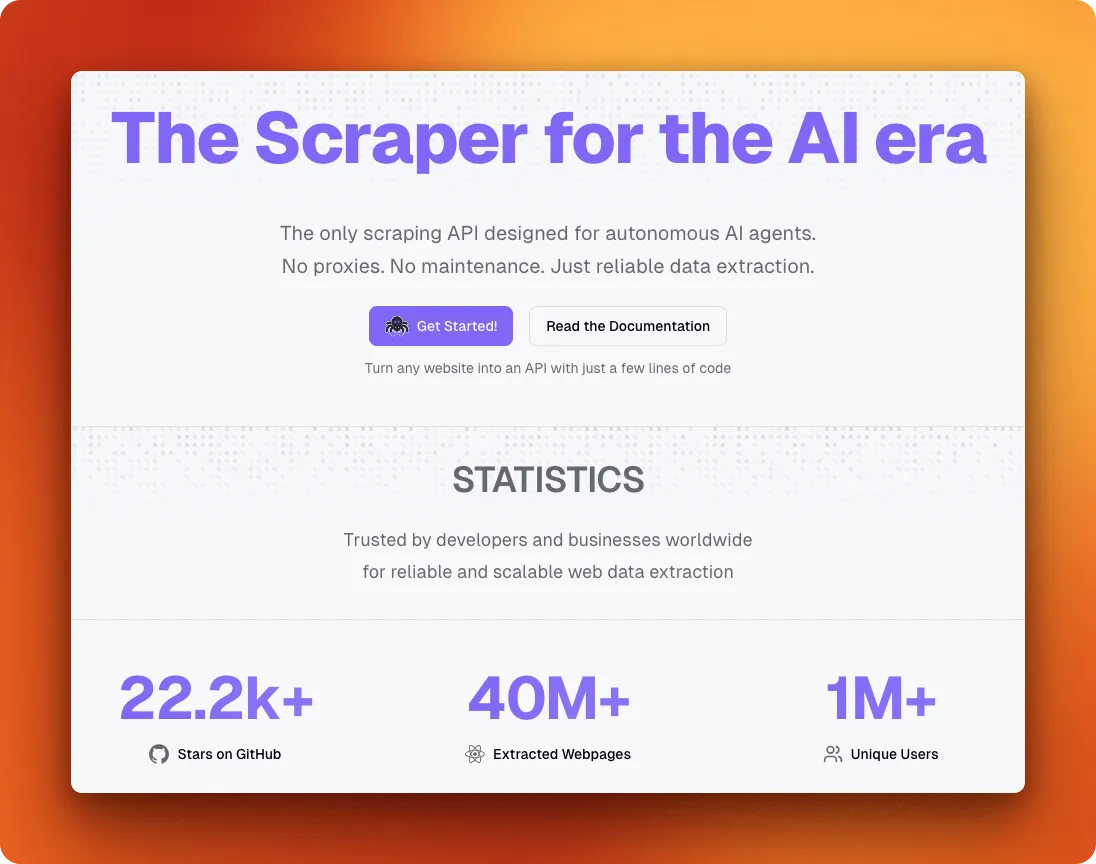 ScrapeGraphAI LLM-powered web scraping library homepage